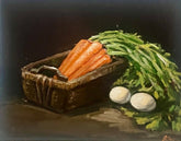 Spring Bounty Still Life Oil Painting (Framed) - 8" x 10"